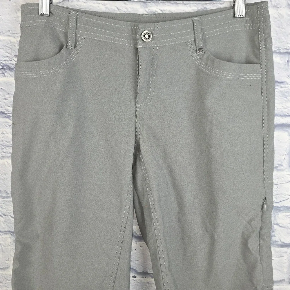 Kuhl Trekr Kapri Women Gray Outdoor Hiking Stretch Capri Pants Size 10 32X19 - Picture 1 of 9